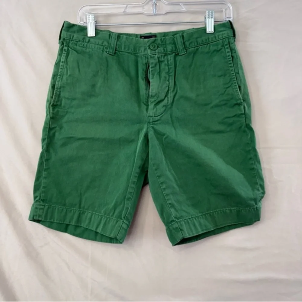 J.CREW Shorts Mens Chino Size 29 Green Stanton Flat Front‎ 9” Inseam